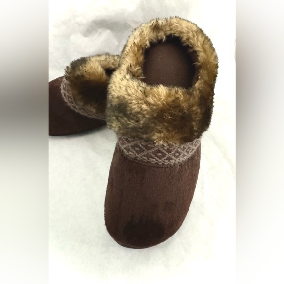 Brown Fur-Lined Women's Slippers - Picture 5 of 16